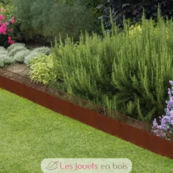 Bordure de pelouse en acier rouillé motif moucheté 480 x 20 cm - Esschert Design