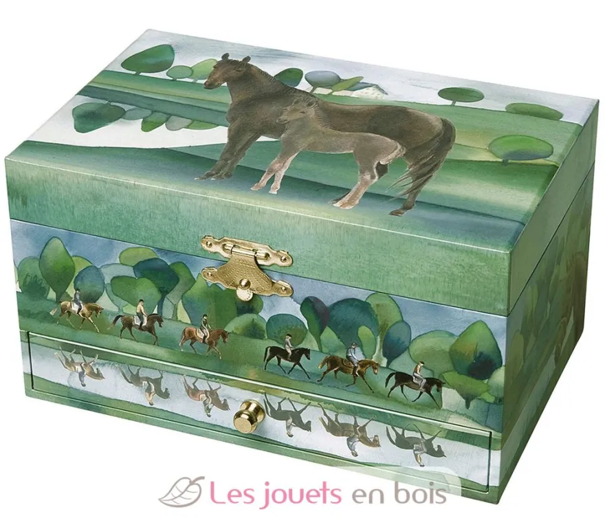 Boîte à bijoux musicale Cheval Normandie - Trousselier