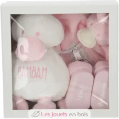 Boîte cadeau de naissance, rose - Bambam