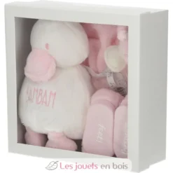 Boîte cadeau de naissance, rose - Bambam