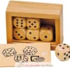 Boîte de 6 dés en bois - Goki