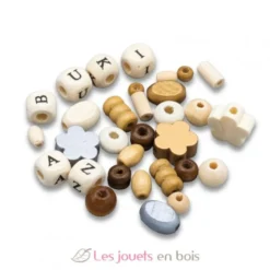 Boîte de perles en bois naturel - Buki France