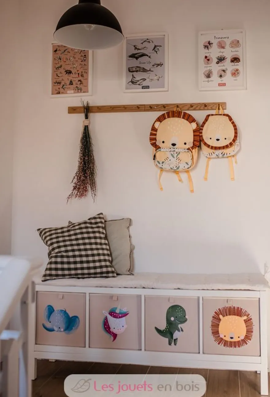 Boîte de rangement carrée Chompy le lion - Sassi Junior