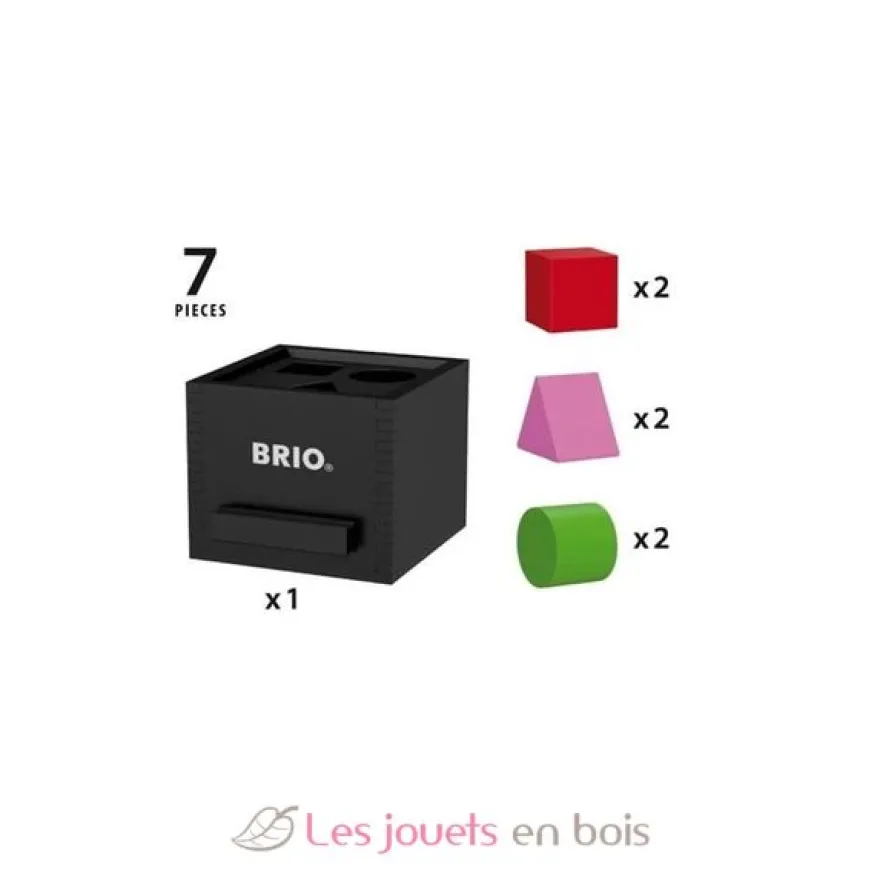 Boîte à formes laquée noire - Brio