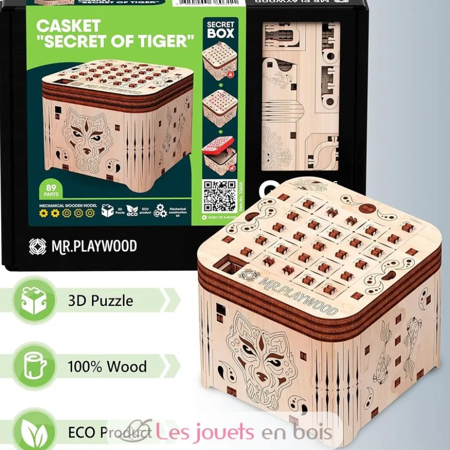 Boîte à secret Fantaisie Florale - Puzzle 3D en bois - Mr. Playwood