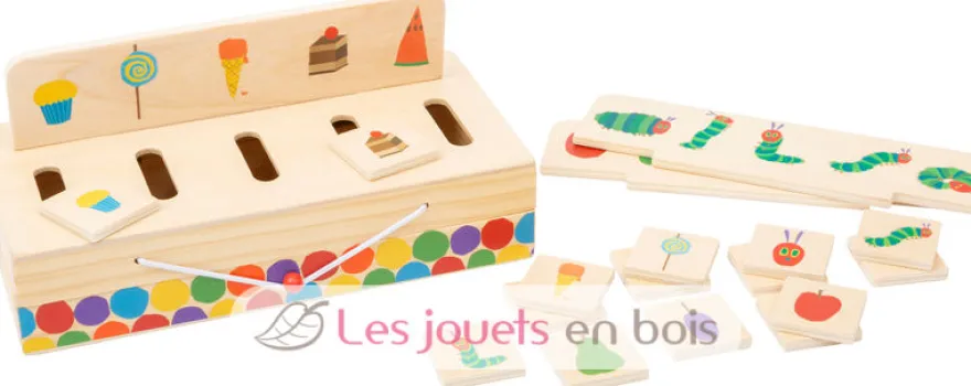 Boîte tri d'images La chenille qui fait des trous - Small Foot company