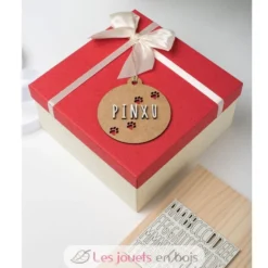 Boule de Noël chien personnalisable bois - Vintiun