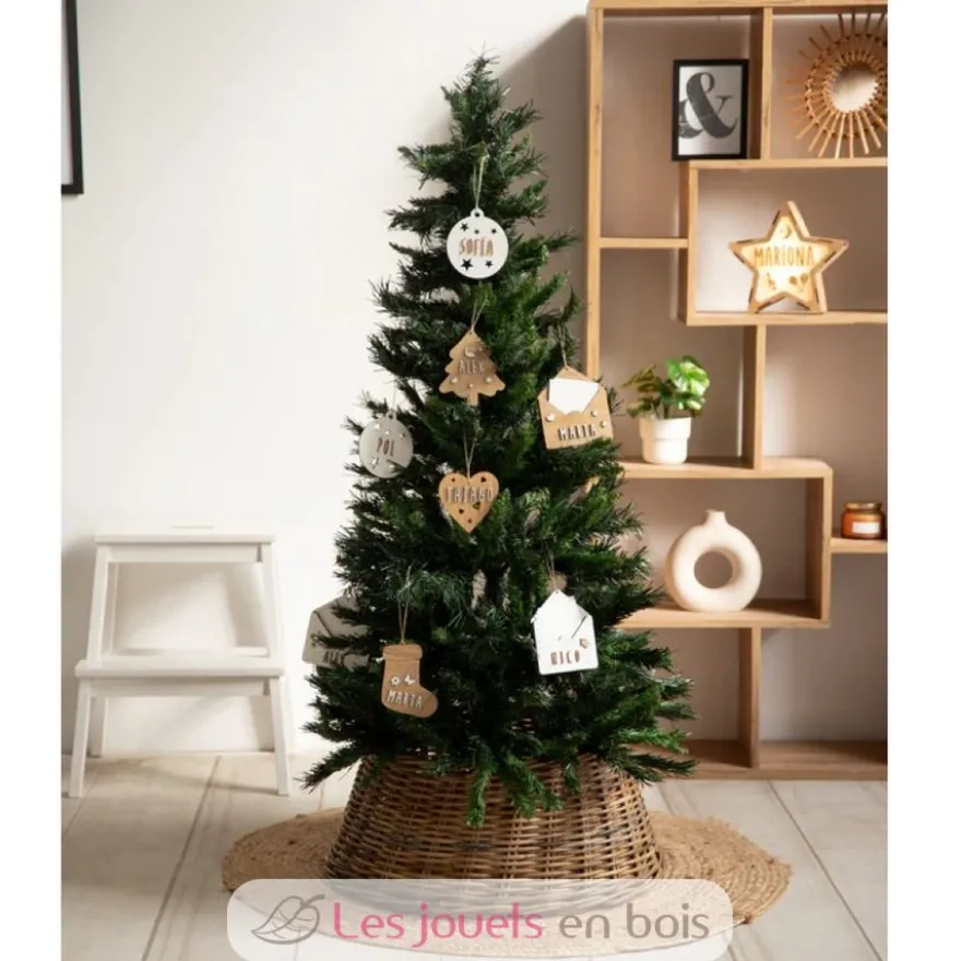 Boule de Noël chien personnalisable bois - Vintiun