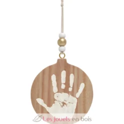 Boule de Noël empreinte - Bois - Petit Artichaut