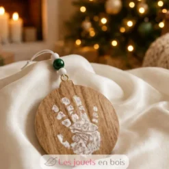 Boule de Noël empreinte - Bois - Petit Artichaut