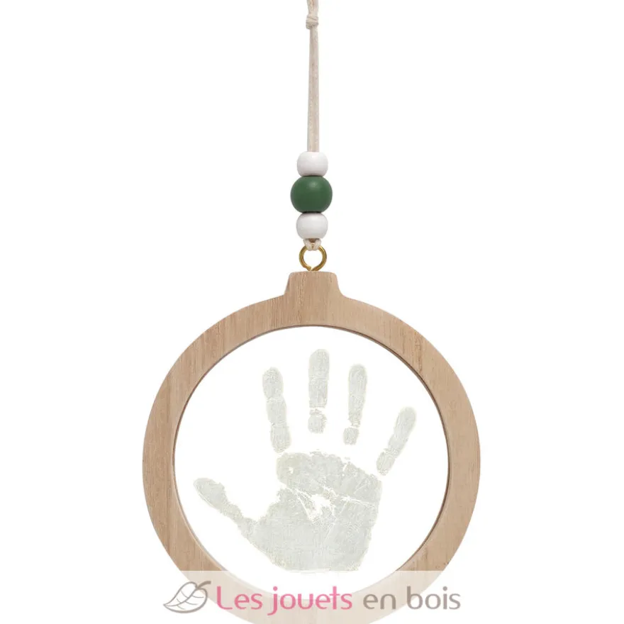 Boule de Noël empreinte transparente - Bois et plexiglass - Petit Artichaut