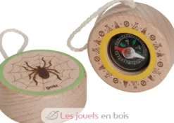 Boussole en bois araignée - Goki