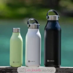 Bouteille isotherme 2.0 Black Pearl noir 1L - Les Artistes Paris