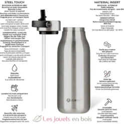 Bouteille isotherme 2.0 Pearl argent 1L - Les Artistes Paris