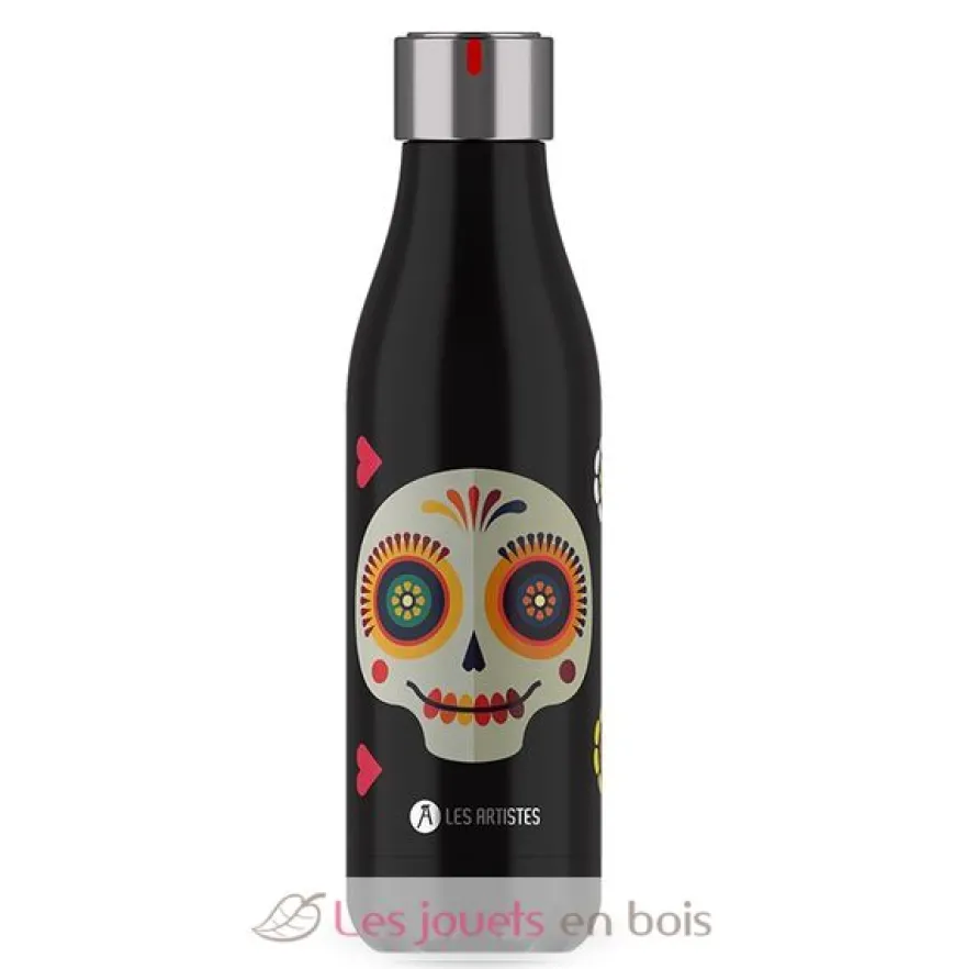 Bouteille isotherme Sugar Skull 500 ml noir - Les Artistes Paris