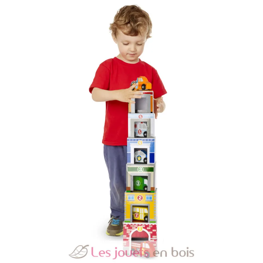 Bâtiments et Véhicules à trier et empiler - Melissa & Doug