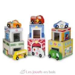 Bâtiments et Véhicules à trier et empiler - Melissa & Doug