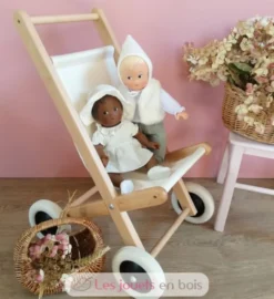 Buggy en bois et tissu naturel - Egmont Toys