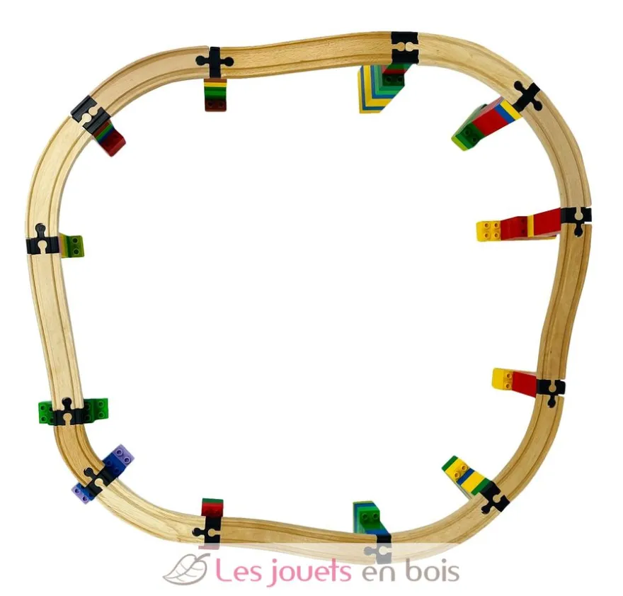 Builder Set Small - 12 connecteurs de rails - Toy2