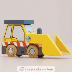 Bulldozer en bois Vince No 38 jaune - Le Toy Van