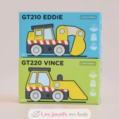 Bulldozer en bois Vince No 38 jaune - Le Toy Van