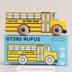 Bus scolaire en bois Rufus No 47 jaune - Le Toy Van