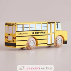 Bus scolaire en bois Rufus No 47 jaune - Le Toy Van