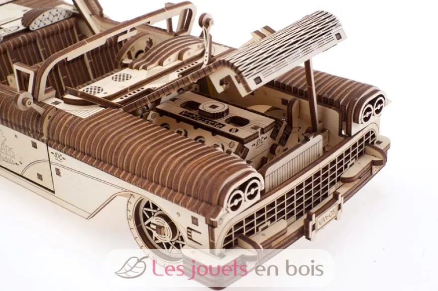 Cabriolet VM-05 - Puzzle 3D mécanique en bois - Ugears