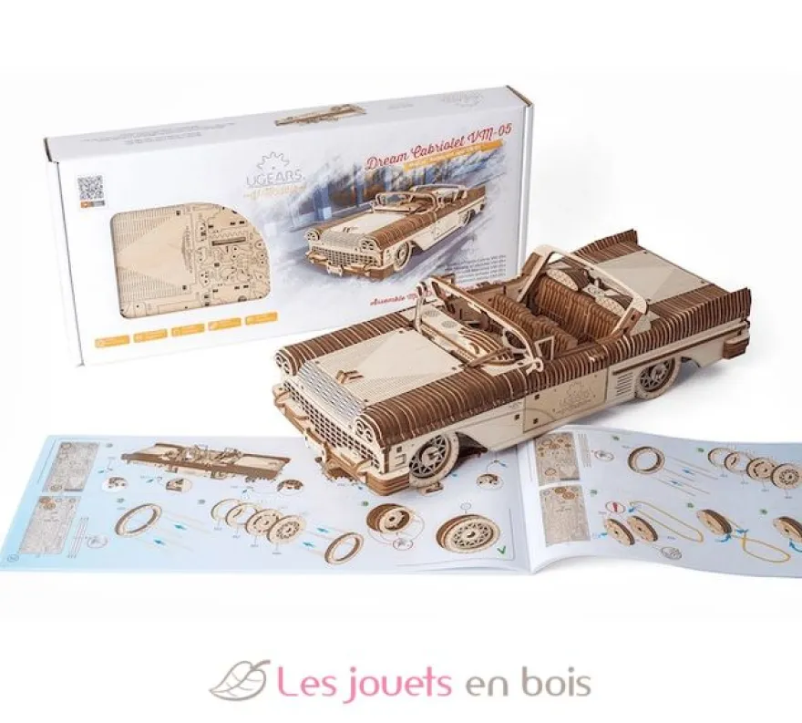Cabriolet VM-05 - Puzzle 3D mécanique en bois - Ugears