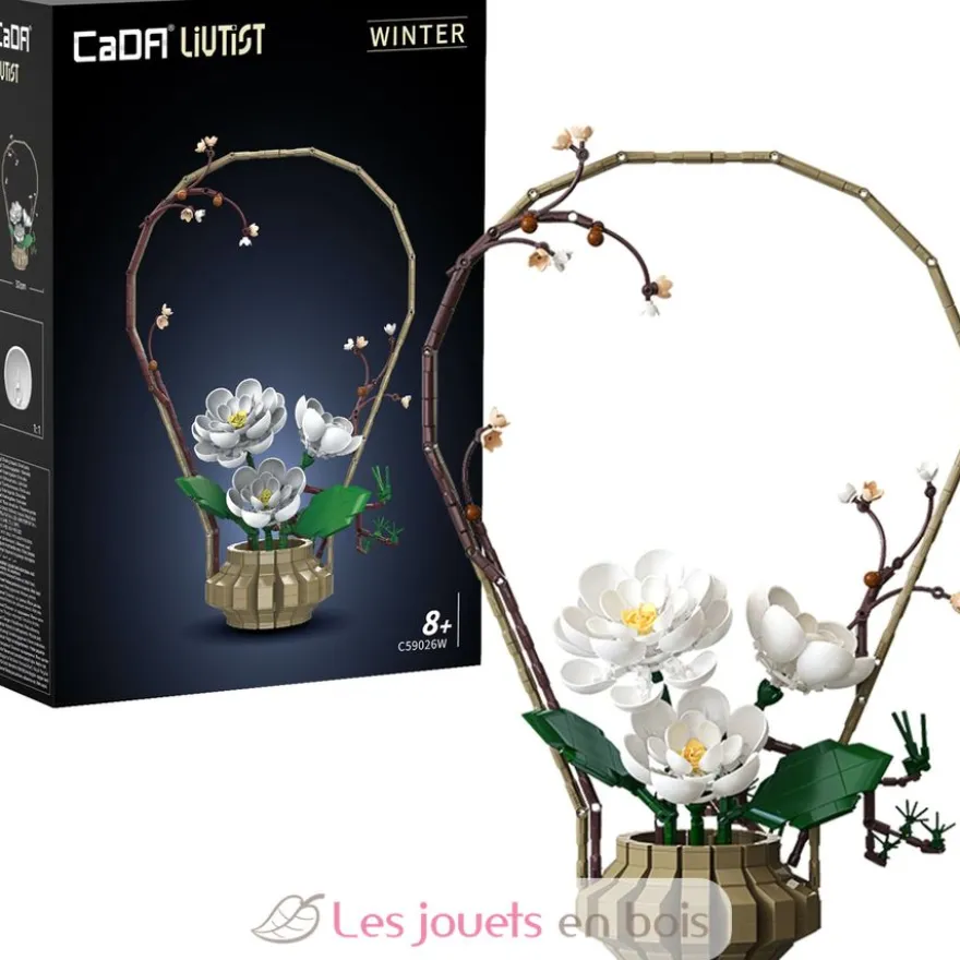 CaDA Bricks - Art floral oriental Hiver 990 pièces - Dès 8 ans
