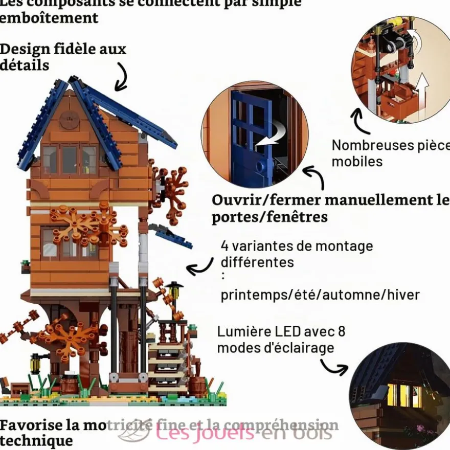 CaDA Bricks - L'arbre maison 4 saisons 1155 pièces - Dès 14 ans