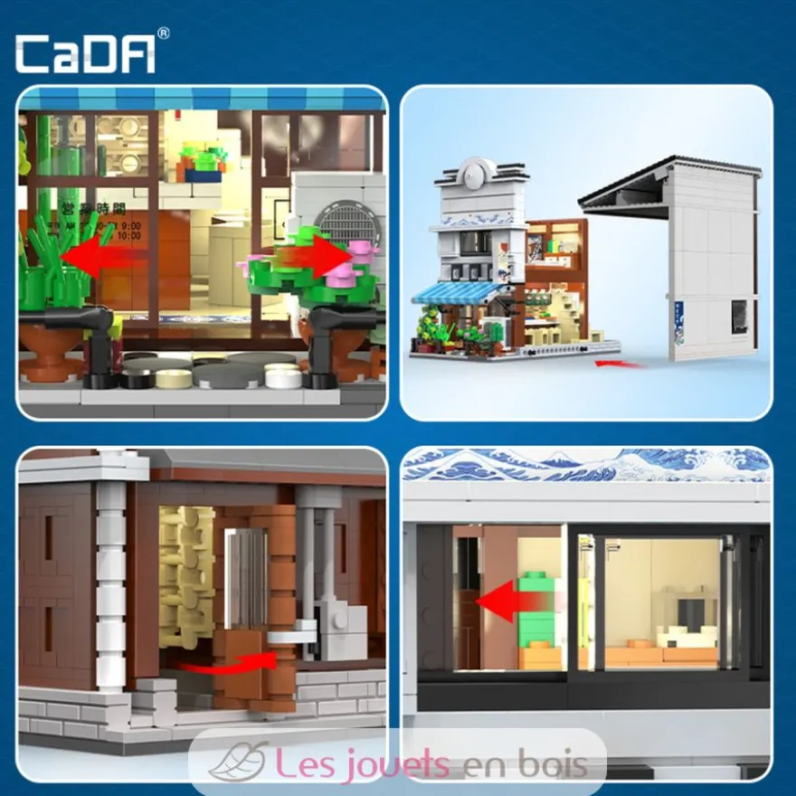 CaDA Bricks - Magasin de Sushi Japonais 1665 pièces - Dès 14 ans