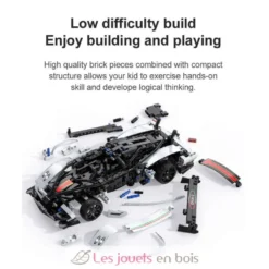 CaDA Bricks - Voiture de sport Z-Wind RC Supercar 457 pièces - Dès 6 ans