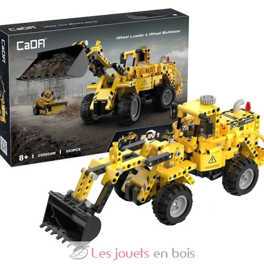 CaDA Construction - Camion chargeur 2 en 1 - 693 pièces - Dès 8 ans