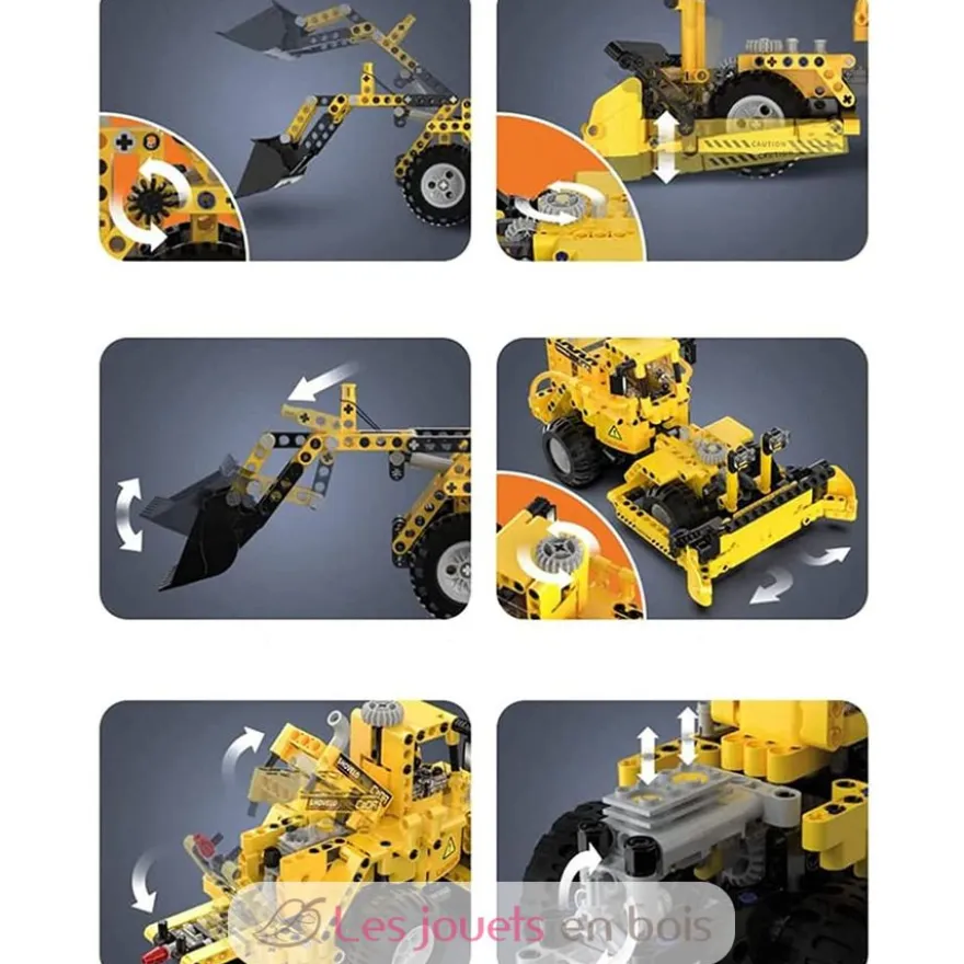 CaDA Construction - Camion chargeur 2 en 1 - 693 pièces - Dès 8 ans