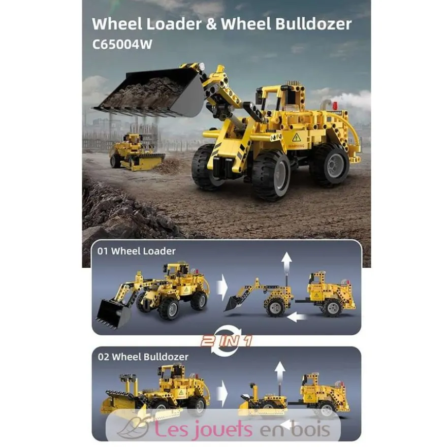 CaDA Construction - Camion chargeur 2 en 1 - 693 pièces - Dès 8 ans