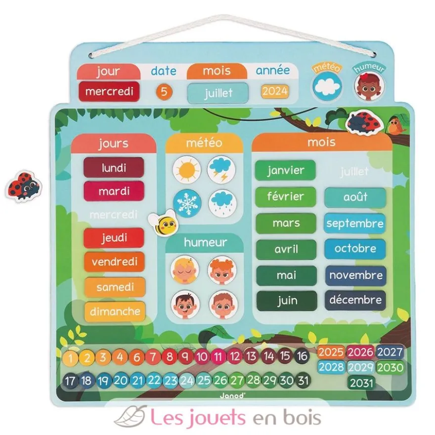 Calendrier magnétique en français - Janod