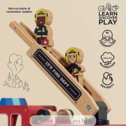 Camion de pompier en bois - Le Toy Van
