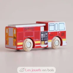 Camion de pompiers en bois Quinn No 44 rouge - Le Toy Van