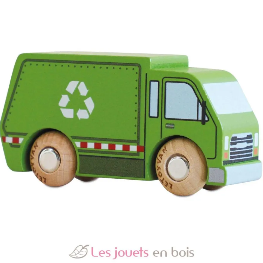 Camion de recyclage en bois Rudy No 36 vert - Le Toy Van
