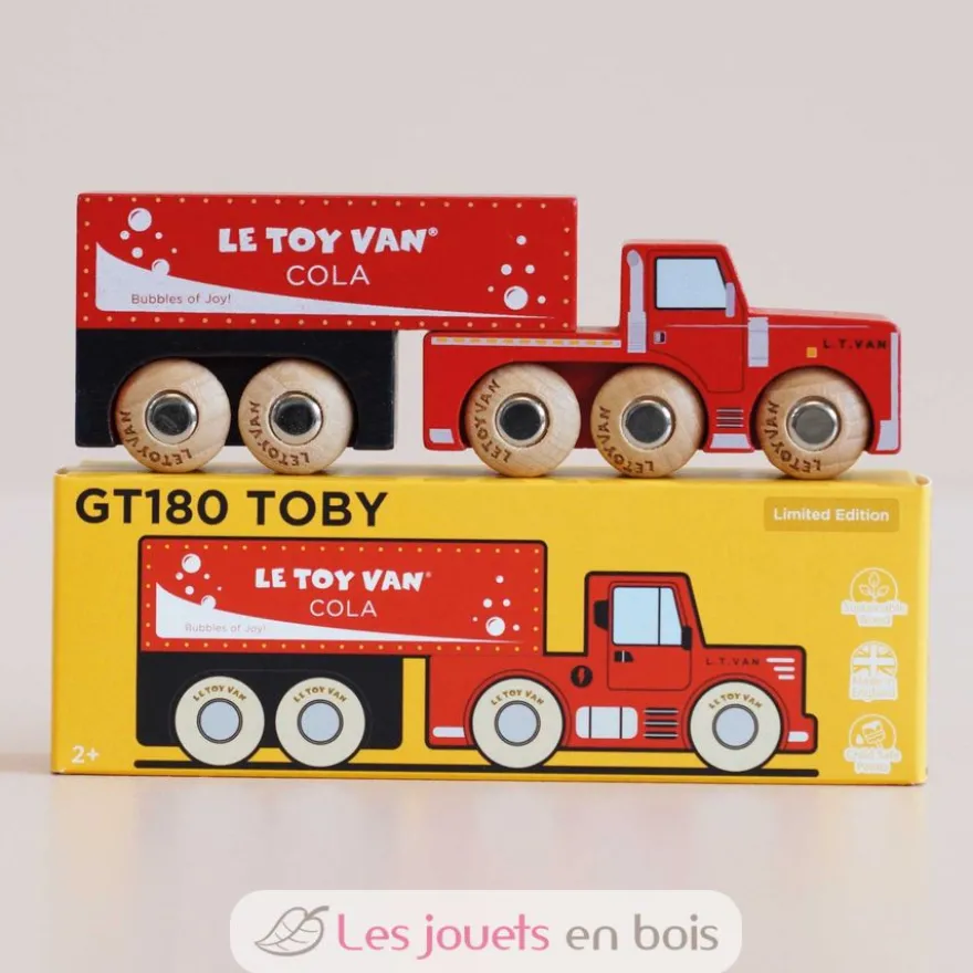 Camion en bois Toby No 33 rouge - Le Toy Van