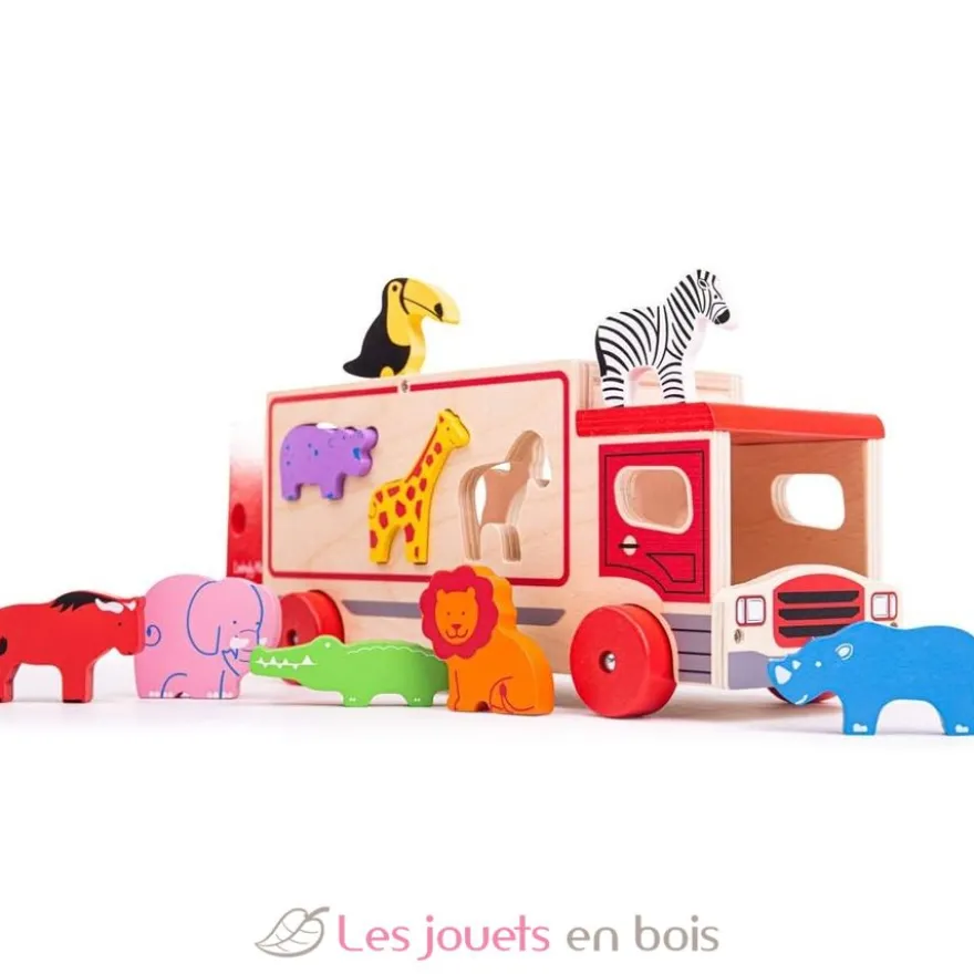 Camion à encastrement Safari - Trieur de formes - Bigjigs Toys