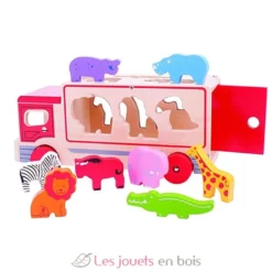 Camion à encastrement Safari - Trieur de formes - Bigjigs Toys