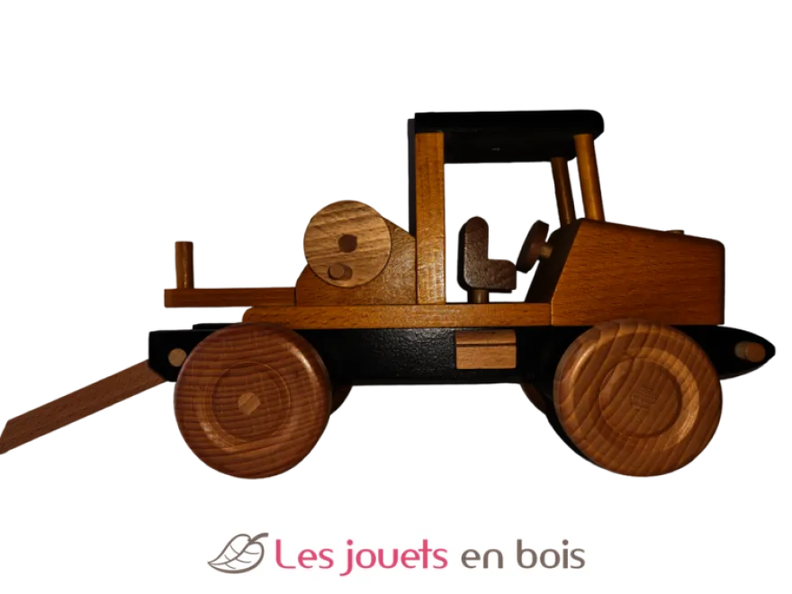 Camion grumier jaune coquine bois massif Coquine