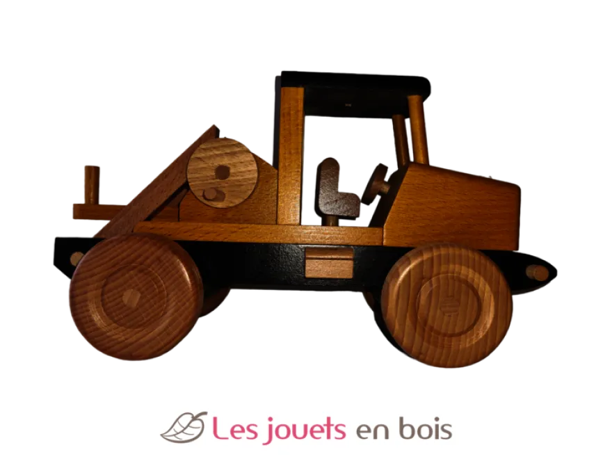 Camion grumier jaune coquine bois massif Coquine