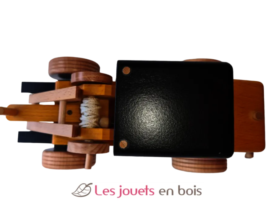 Camion grumier jaune coquine bois massif Coquine