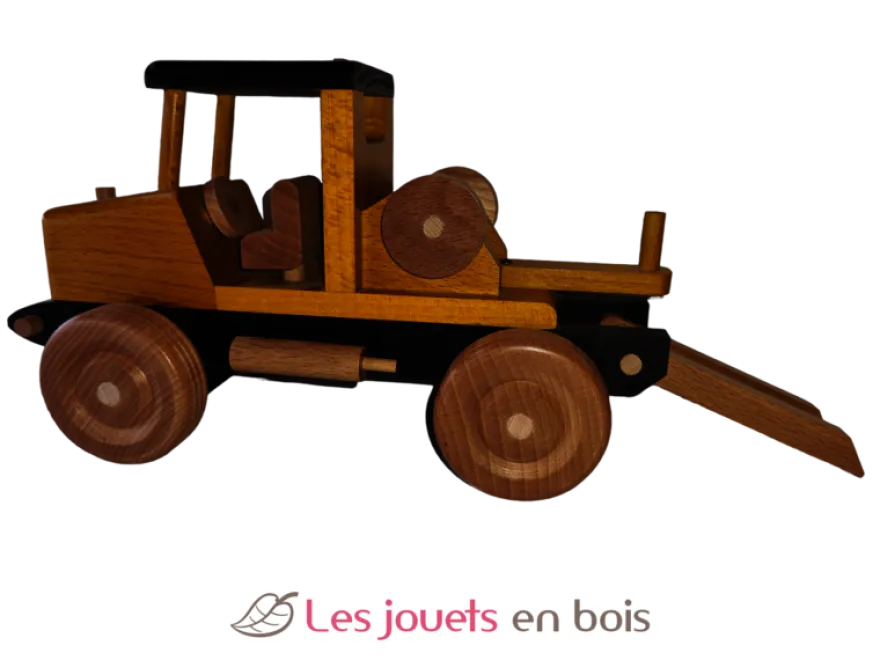 Camion grumier jaune coquine bois massif Coquine