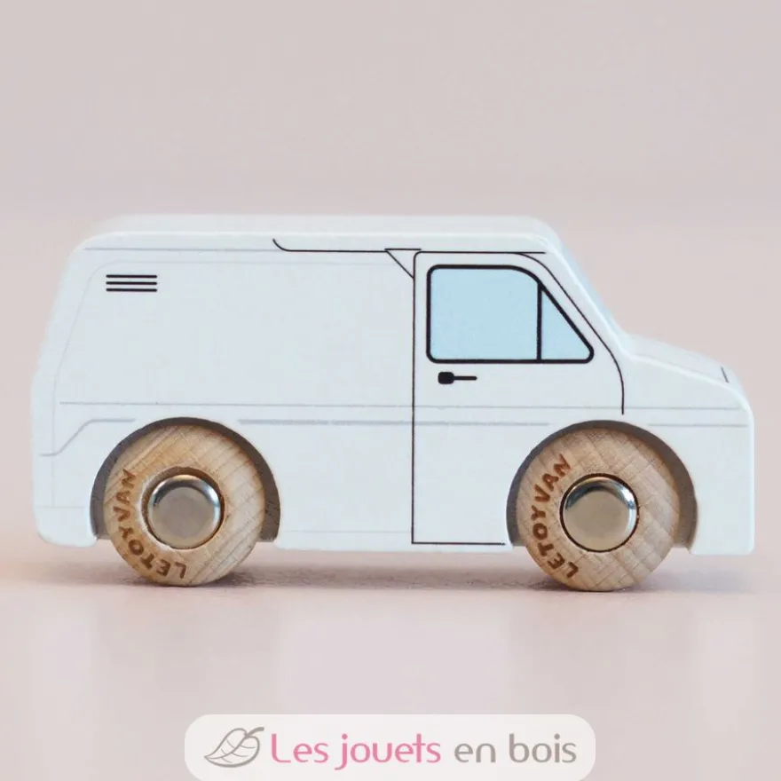 Camionnette en bois Frank No 32 blanche - Le Toy Van