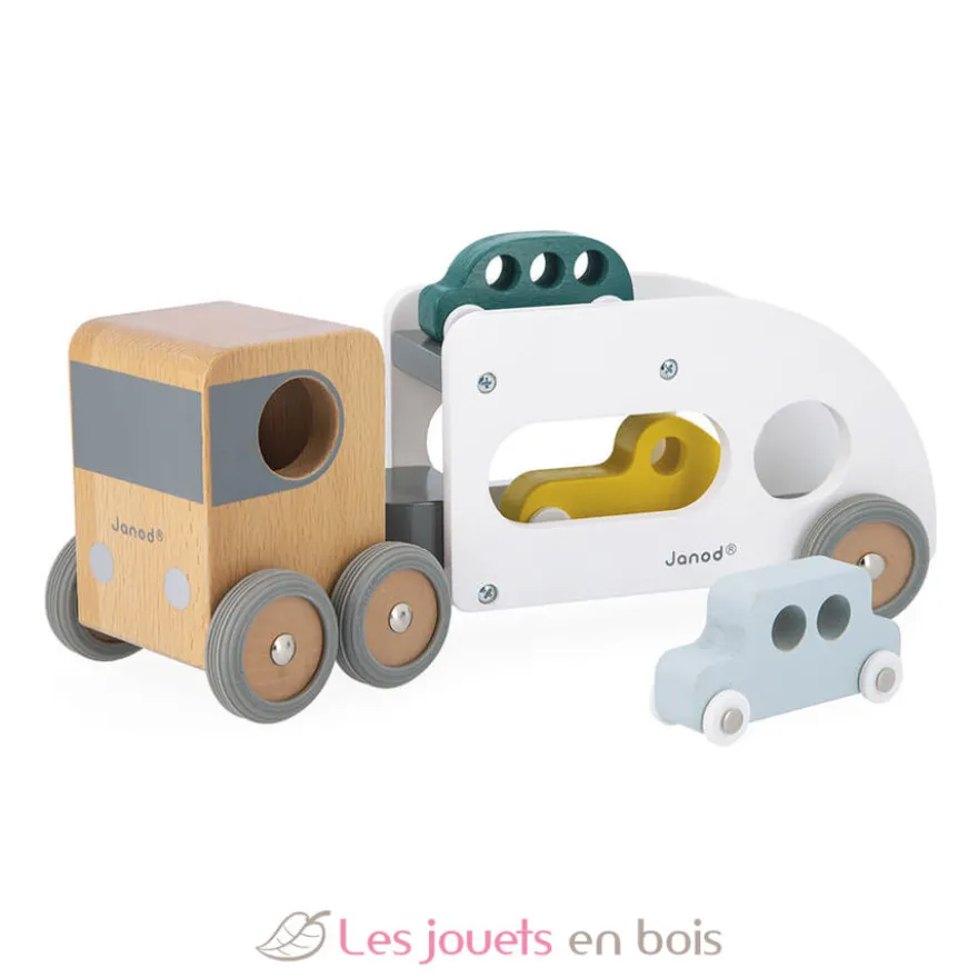 Camion porte-auto avec 3 véhicules - Janod