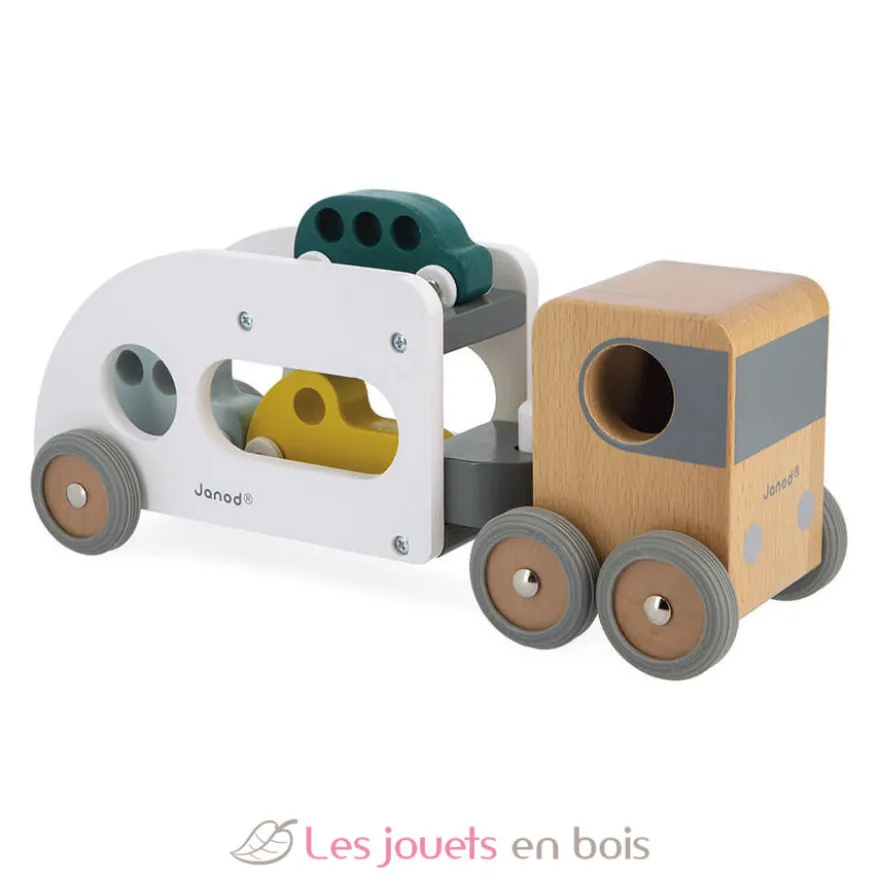 Camion porte-auto avec 3 véhicules - Janod